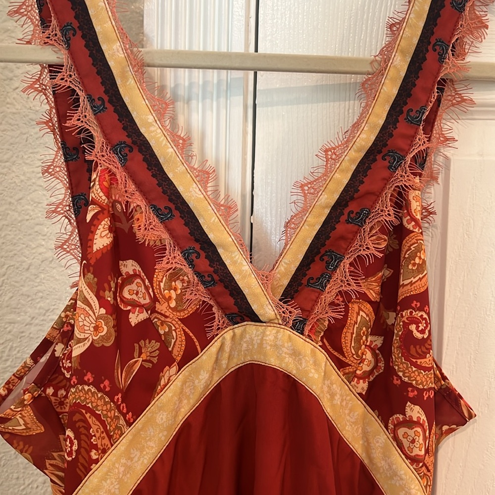 Boho Floral Sleeveless Dress NWOT